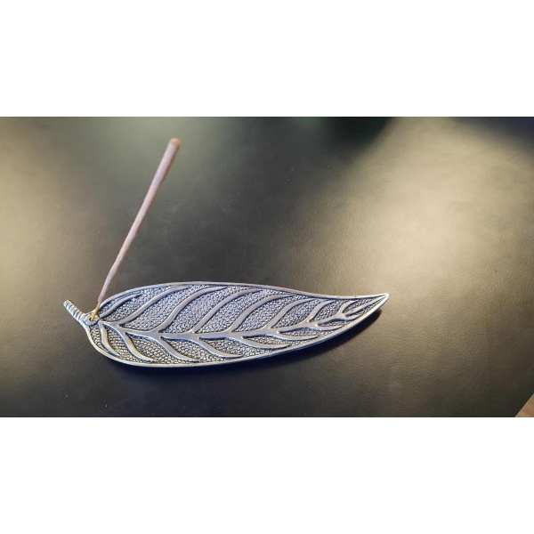 Porte encens feuille couleur Alu1