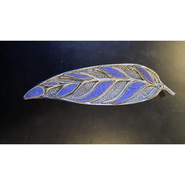 Porte encens feuille couleur Alu BLEU