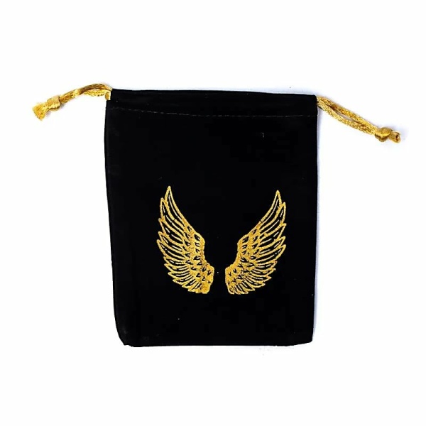 Pochette velours ailes d'Anges