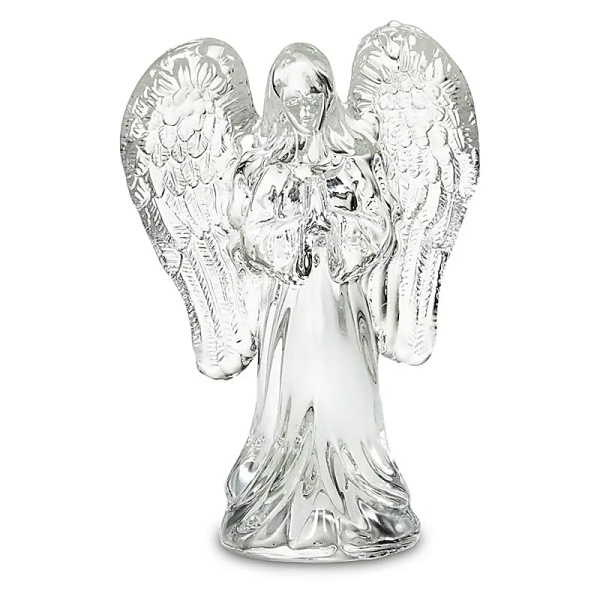 Ange de verre avec ailes givrées