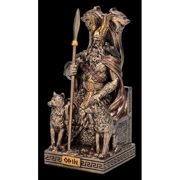 Petite statuette Odin sur trône