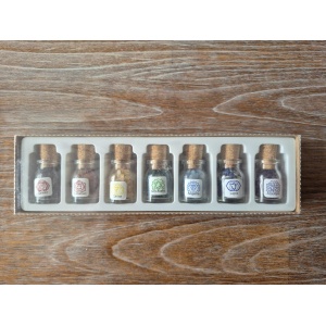 Coffret de 7 Fioles de Cristaux pour l'Harmonisation des Chakras